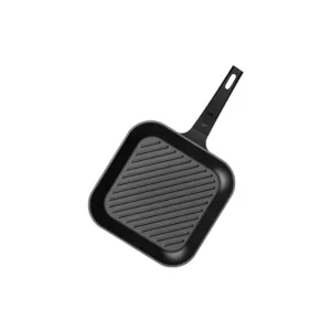 Non-stick solo grill pan for steaks, fish, and BBQ"