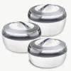 "Hisense 3pc insulated hot pot set – unbreakable ABS plastic body"