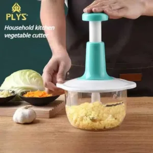 Handy push chopper for vegetables with easy press design"