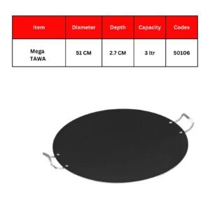 "Sonex Mega Tawa – Large size non-stick tawa for roti and paratha"