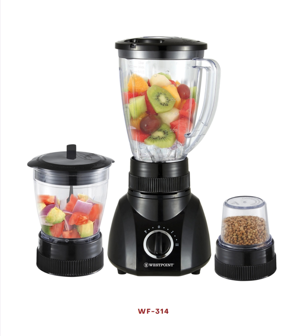 "Westpoint WF-367 blender grinder with stainless steel jar and jug"