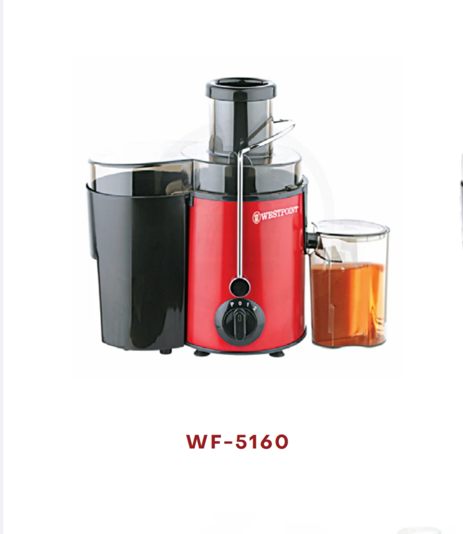 "WF-5160 juicer with wide feeding chute and strong motor"