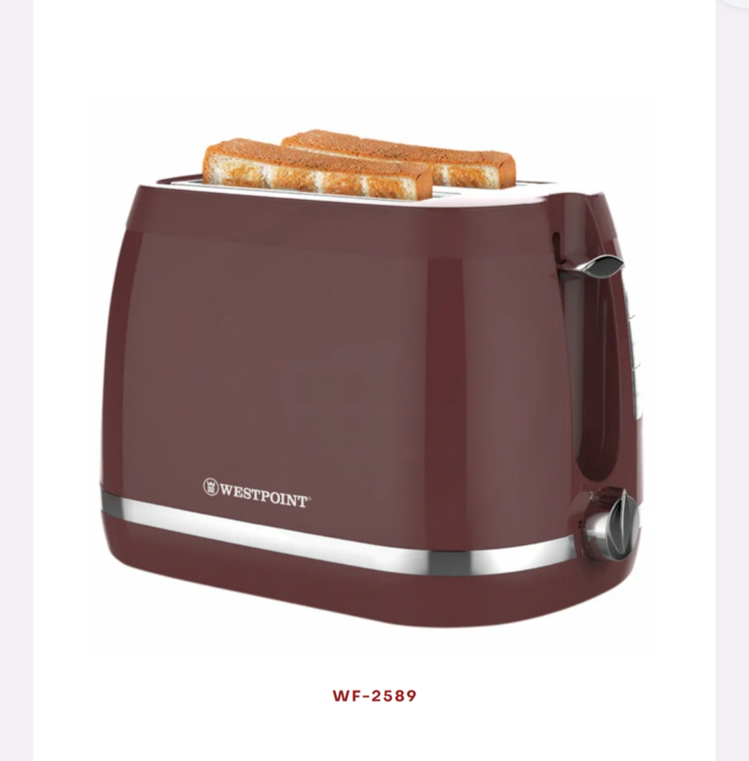 "WF-2589 two-slice toaster with browning control knob"