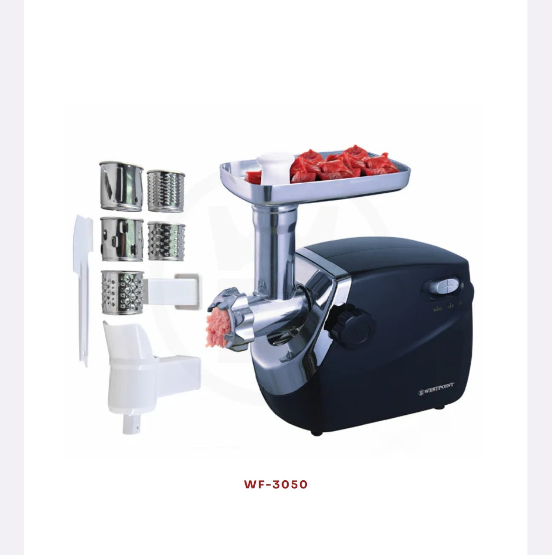 WF-3050 electric meat mincer with stainless blades"