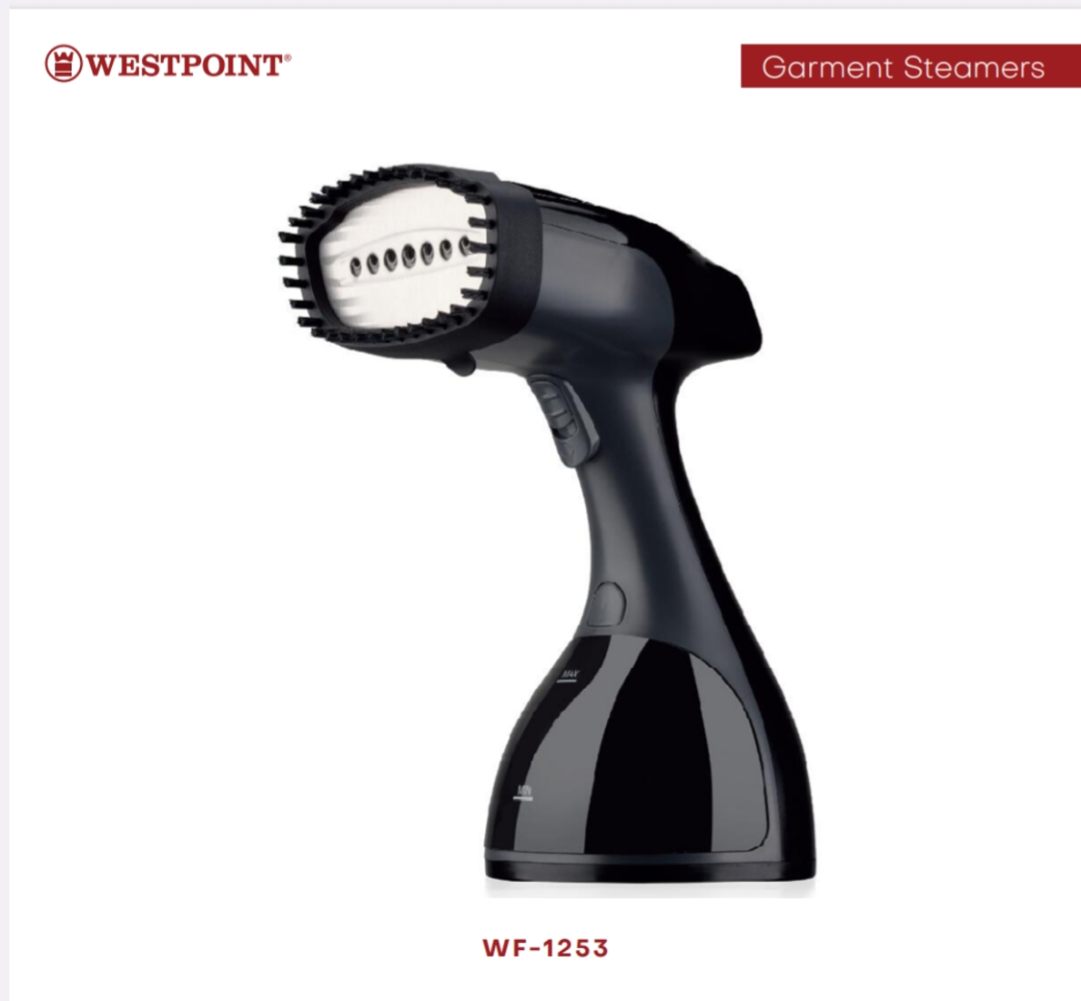 "WF-1253 upright garment steamer with large water tank "