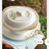 "80-piece Modesty melamine dinner set with elegant double glaze design"