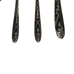 29-piece golden touch cutlery set with stand and laser flower design