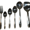 29-piece golden touch cutlery set with stand and laser flower design