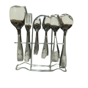 29 Piece Square Shape Stainless Steel Cutlery Set with Stand – 14G
