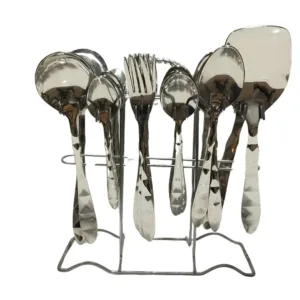 29-Piece Stainless Steel Cutlery Set with Stand – Premium Tableware