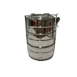 Stainless steel 3 khana hot & cool tiffin with bag and carrier