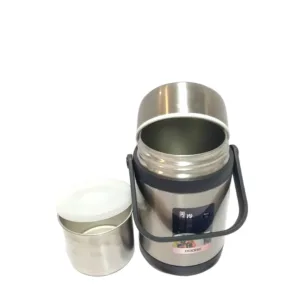 Stainless steel hot & cool lunch carrier with handle and extra inner bowl