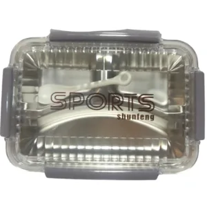 SmartLock hot & cool stainless steel tiffin with acrylic cover, silicon seal, 3 partitions, and spoon