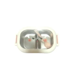 SmartLock hot & cool stainless steel 2 partition tiffin with acrylic cover, silicon seal, and spoon