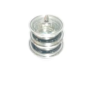 Stainless Steel 3 Piece Donga Set with Glass Covers – Crystal Crockery