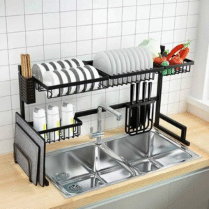 Over Sink Dish Rack – Bartan Storage & Drying Organizer