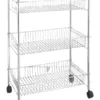 Multipurpose 3 Tier Serving Trolley with Wheels and Deep Shelves